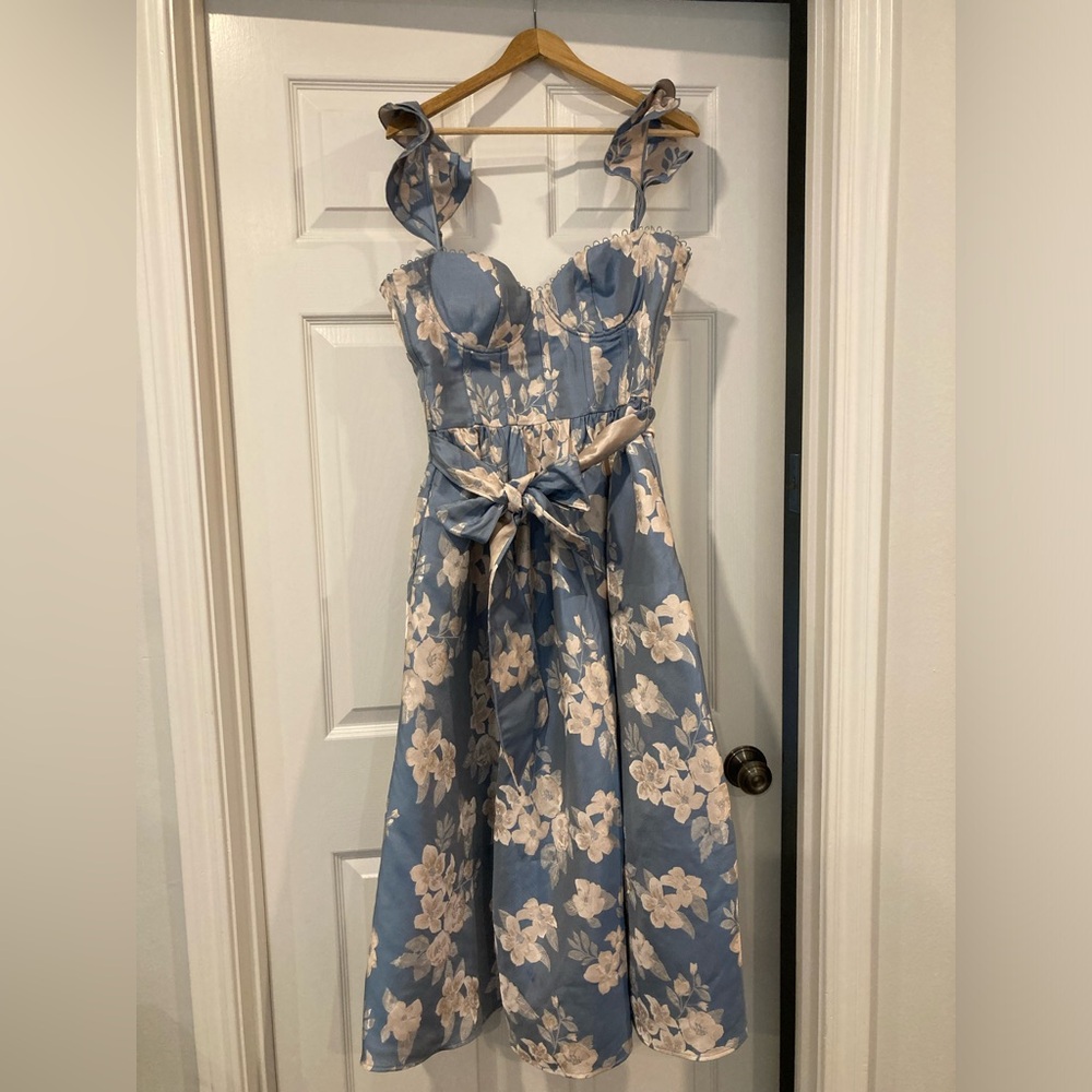 NWT V. Chapman Vera Dress in Dusk Blue Floral